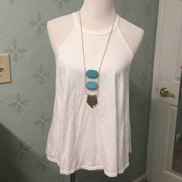 Anthropologie Tops - 3/$20 Anthropologie white flowy tanktop size Small